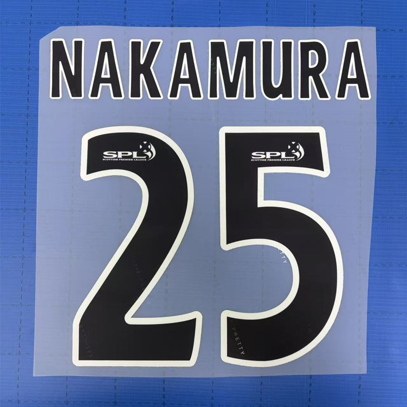 Celtic 2005-09 Home Football Nameset - Nakamura (Repro)