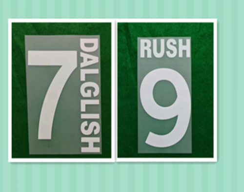Liverpool 1982-83 Home Football Nameset - Dalglish/Rush (Repro)