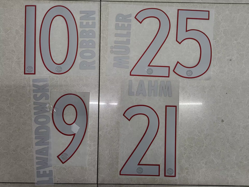 Bayern Munich 2014-15 Third Football Nameset - Lahm/Robben/Muller (Repro)