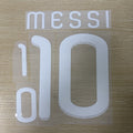 Argentina 2010 Away (White) Football Nameset - Messi (Repro)