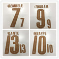 France 2026 Away Football Nameset - Mbappe/Kante/Olise/Doue/Dembele (Repro)