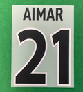 Valencia 2003-04 Retro Football Nameset - Aimar (Repro)