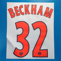 PSG 2012-13 Home Football Nameset - Beckham (Repro)