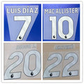 Liverpool 2025-26 Home Football Nameset - Salah Van Dijk Szoboszlai Isak (Repro)