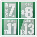 Germany 2012 Away Football Nameset - Klose/Schweinsteiger/Muller (Repro)
