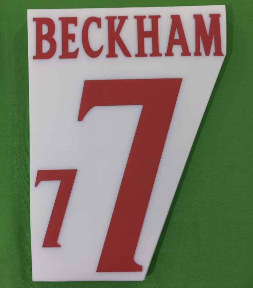 England 2000 Home Football Nameset