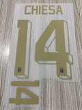 Italy 2022 Home Football Nameset - Chiesa (Repro)