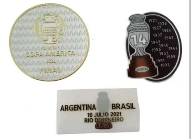 Copa America 2021 Final football patch 14 championships won soccer patch (Repro)