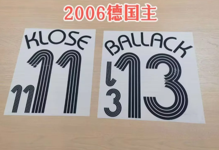Germany 2006 Away Football Nameset - Ballack/Schweinsteiger/Podolski/Klose (Repro)