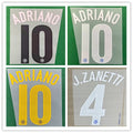 Inter Milan 2004-05 Home Football Nameset - Adriano/Zanetti (Repro)