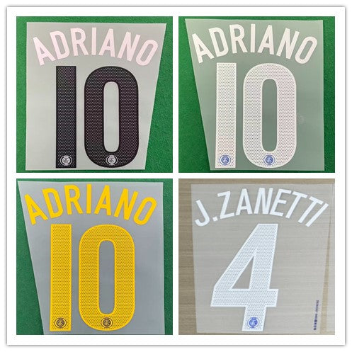Inter Milan 2004-05 Home Football Nameset - Adriano/Zanetti (Repro)