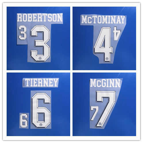 Scotland 2026 Home Football Nameset - Robertson 3/McTominay 4/Tierney 6/McGinn 7 (Repro)