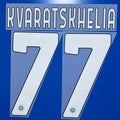 Napoli 2024-25 Home Football Nameset - Kvaratskhelia (Repro)