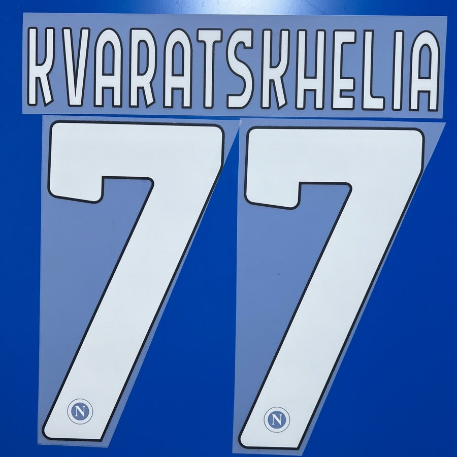 Napoli 2024-25 Home Football Nameset - Kvaratskhelia (Repro)